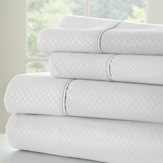 Thumbnail 1: Home Collections Home Collections Premium Checkered Embossed Sheet Set 