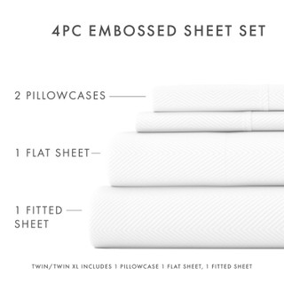 Thumbnail 42: Home Collections Home Collections Premium Chevron Embossed Sheet Set 