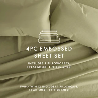 Thumbnail 8: Home Collections Home Collections Premium Chevron Embossed Sheet Set 