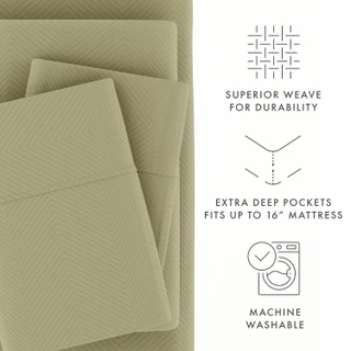 Thumbnail 6: Home Collections Home Collections Premium Chevron Embossed Sheet Set 