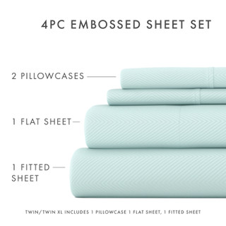Thumbnail 8: Home Collections Home Collections Premium Chevron Embossed Sheet Set 
