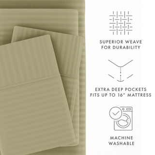 Thumbnail 36: Home Collections Home Collections Premium Striped Embossed Sheet Set 