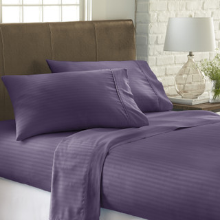 Thumbnail 6: Home Collections Home Collections Premium Striped Embossed Sheet Set 