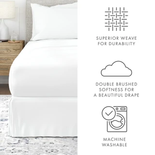 Thumbnail 4: Home Collections Home Collections Premium Pleated Dust Ruffle Bed Skirt 