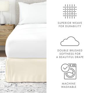 Thumbnail 4: Home Collections Home Collections Premium Pleated Dust Ruffle Bed Skirt 