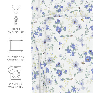 Thumbnail 28: Home Collections Home Collections Premium Ultra Soft Blossoms Duvet Cover Set 