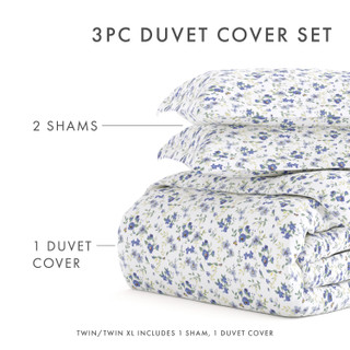 Thumbnail 32: Home Collections Home Collections Premium Ultra Soft Blossoms Duvet Cover Set 