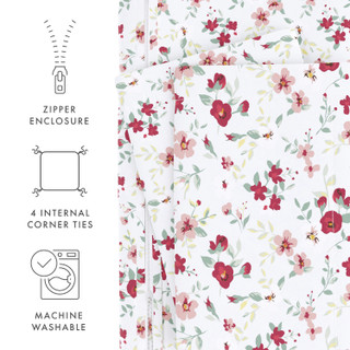 Thumbnail 28: Home Collections Home Collections Premium Ultra Soft Blossoms Duvet Cover Set 