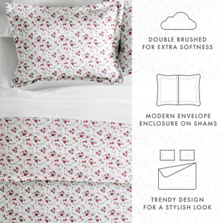Thumbnail 24: Home Collections Home Collections Premium Ultra Soft Blossoms Duvet Cover Set 