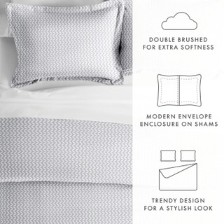 Thumbnail 6: Home Collections Home Collections Premium Ultra Soft Chevron Duvet Cover Set 