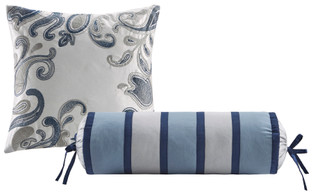 Thumbnail 28: Madison Park Madison Park Aubrey Navy 12-pc. Comforter Set 