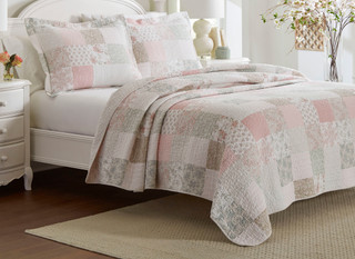Thumbnail 12: Laura Ashley Laura Ashley Celina Patchwork Quilt Set 