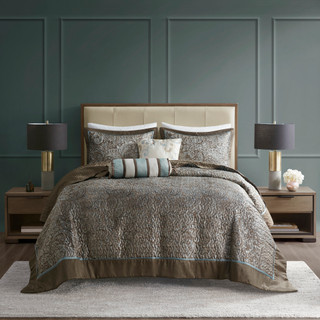 Thumbnail 12: Madison Park Madison Park Aubrey 5-pc. Bedspread Set 