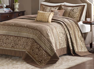 Thumbnail 3: Madison Park Madison Park Bellagio 5-pc. Bedspread Set 