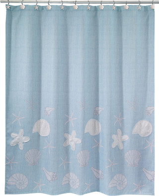Thumbnail 1: AVANTI Avanti Sequin Shells Shower Curtain 
