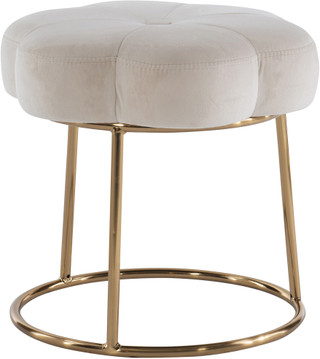 Thumbnail 1: Linon Linon Elena Vanity Stool - 18x18x18 