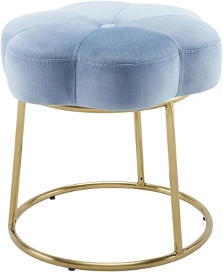 Thumbnail 2: Linon Linon Elena Vanity Stool - 18x18x18 
