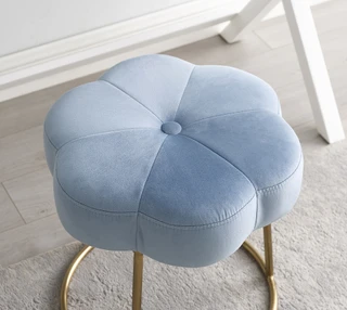 Thumbnail 4: Linon Linon Elena Vanity Stool - 18x18x18 