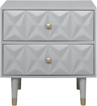 Thumbnail 4: Linon Linon Selah Two Drawer Geo Nightstand 