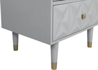 Thumbnail 6: Linon Linon Selah Two Drawer Geo Nightstand 