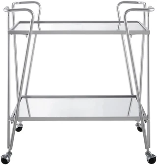 Thumbnail 6: Linon Linon Victory Silver Mid-Century Bar Cart 