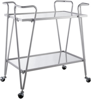 Thumbnail 2: Linon Linon Victory Silver Mid-Century Bar Cart 