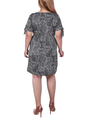 Thumbnail 2: Ny Collection NY Collection Plus Tie Sleeve Button Down Dress 