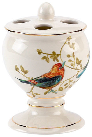 Thumbnail 1: AVANTI Avanti Gilded Birds Toothbrush Holder 