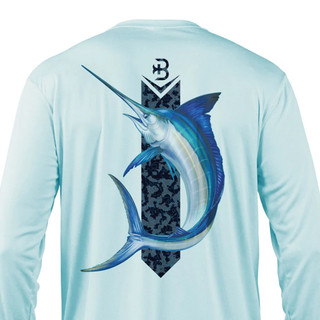 Thumbnail 6: BRINY Briny Marlin Mens Long Sleeve Performance Fishing Shirt 