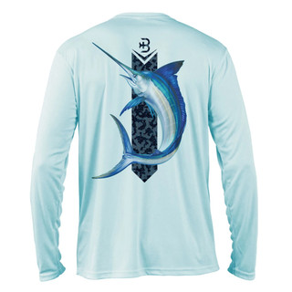 Thumbnail 2: BRINY Briny Marlin Mens Long Sleeve Performance Fishing Shirt 