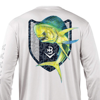 Thumbnail 6: BRINY Briny Mahi Mens Long Sleeve Performance Fishing Shirt 