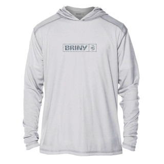Thumbnail 4: BRINY Briny Marlin Compass Mens Hooded Performance Fishing Shirt 