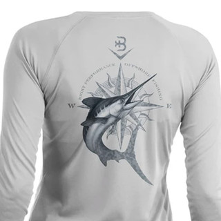 Thumbnail 6: BRINY Briny Marlin Compass Womens Long Sleeve Fishing Shirt 