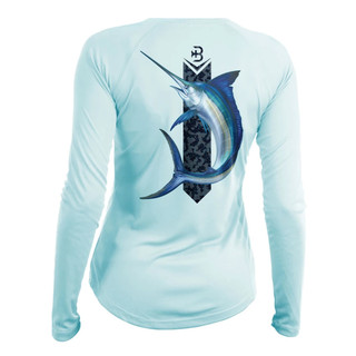 Thumbnail 2: BRINY Briny Marlin Womens Long Sleeve Performance Fishing Shirt 