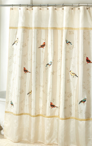 Thumbnail 1: AVANTI Avanti Gilded Birds Shower Curtain 