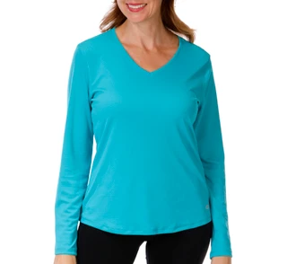 Thumbnail 1: REEL LEGENDS Reel Legends Womens Solid Freeline Long Sleeve Top 