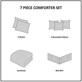 Thumbnail 22: Madison Park Madison Park 7 Piece Pebble Beach Comforter Set 
