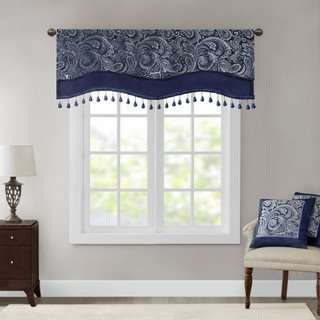 Thumbnail 2: Madison Park Madison Park Aubrey Beaded Window Valance 