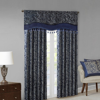 Thumbnail 8: Madison Park Madison Park Aubrey Beaded Window Valance 