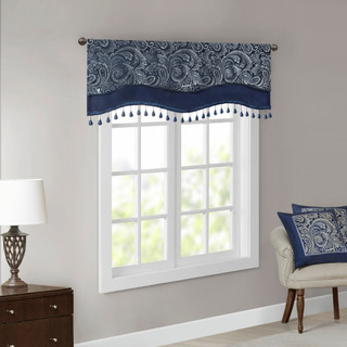 Thumbnail 4: Madison Park Madison Park Aubrey Beaded Window Valance 