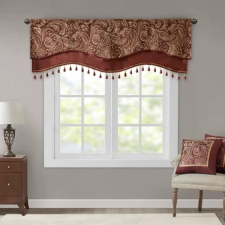 Thumbnail 2: Madison Park Madison Park Aubrey Beaded Window Valance 