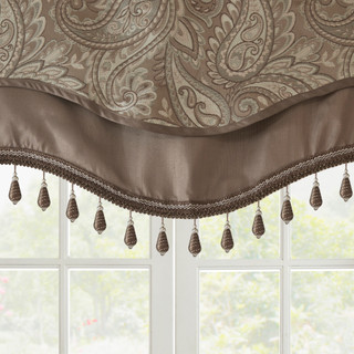 Thumbnail 6: Madison Park Madison Park Aubrey Beaded Window Valance 