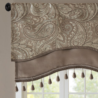 Thumbnail 5: Madison Park Madison Park Aubrey Beaded Window Valance 