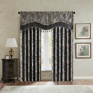 Thumbnail 6: Madison Park Madison Park Aubrey Beaded Window Valance 