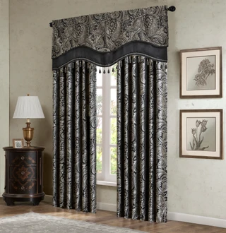 Thumbnail 8: Madison Park Madison Park Aubrey Beaded Window Valance 