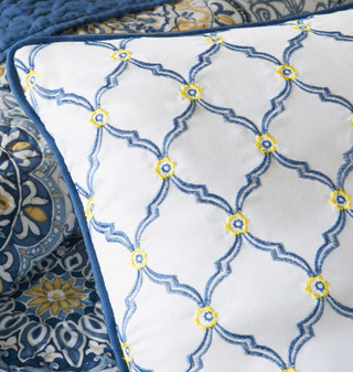 Thumbnail 21: Madison Park Madison Park Tangiers Blue 6-pc. Coverlet Set 
