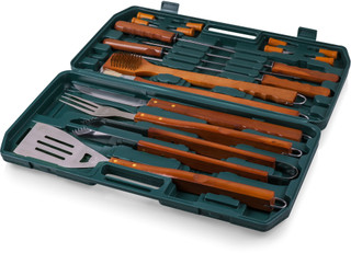 Thumbnail 6: Picnic Time Picnic Time 18-pc. Barbecue Tool Set 