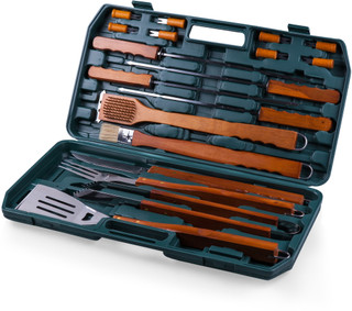 Thumbnail 4: Picnic Time Picnic Time 18-pc. Barbecue Tool Set 