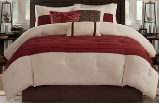 Thumbnail 6: Madison Park Madison Park Palmer Red 7-pc. Comforter Set 