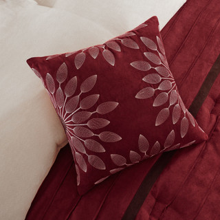 Thumbnail 12: Madison Park Madison Park Palmer Red 7-pc. Comforter Set 